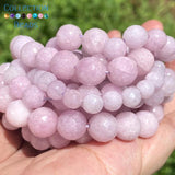 6 8 10mm Faceted Kunzite Jades Round Spacer Loose Beads 15''