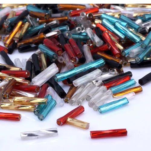 OlingArt Mixed Tube bead 2x9mm 65g/lot Twist Bugles Glass Seed Beads