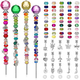 20PCS Glass Crystal Beads 5mm Large Hole Spacer Beads for Bracelet Jewelry