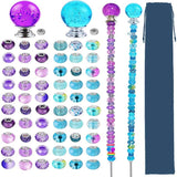 20PCS Glass Crystal Beads 5mm Large Hole Spacer Beads for Bracelet Jewelry