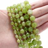 Faceted Green Olivine Stone Beads 6 8 10mm
