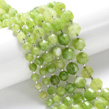 Faceted Green Olivine Stone Beads 6 8 10mm