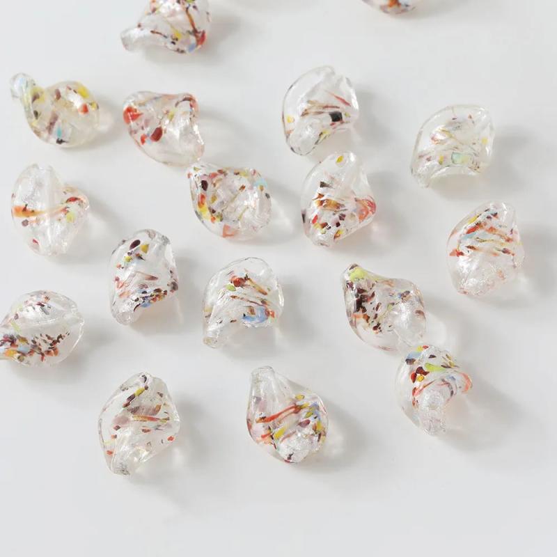 20x15mm Twist Leaf Lampwork Bead DIY Jewelry Making Pendants