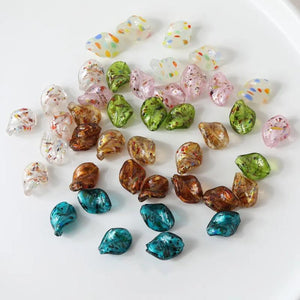 20x15mm Twist Leaf Lampwork Bead DIY Jewelry Making Pendants