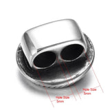 4Pcs Stainless Steel Anchor Rudder 6mm Slide Charm for Leather Bracelet DIY
