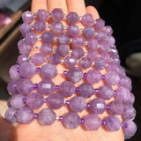 Faceted Purple Amethyst Beads 8-10mm 15''