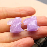 10pcs Rabbit Shape Synthetic Coral Beads for Jewelry Making