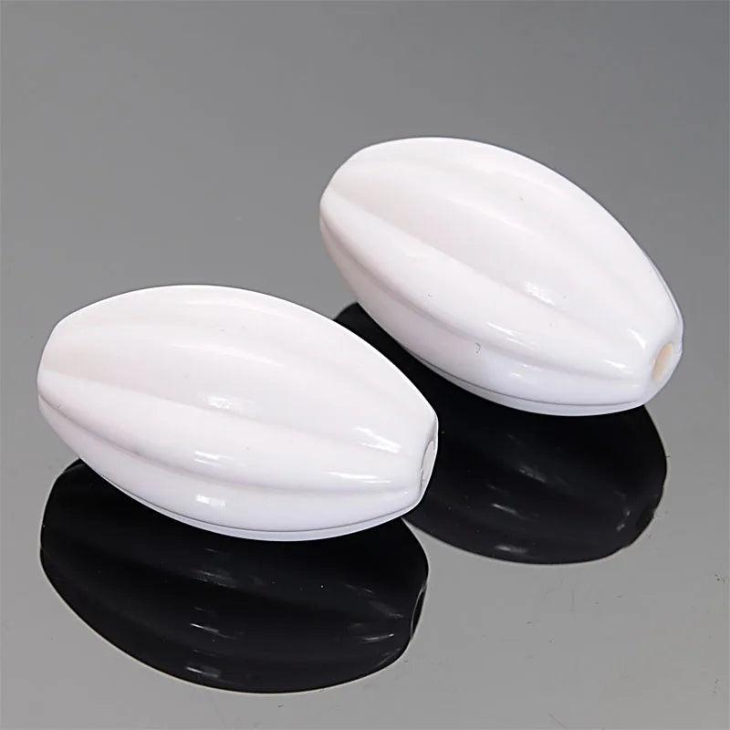 Miasol 20 Pcs 16x24mm Acrylic Oval Shape Beads for Jewelry Making