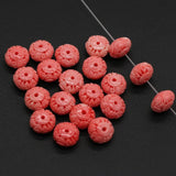 10Pcs Natural Red Coral Beads Lantern-Shaped Bead For Jewelry Making DIY