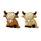 10Pcs Highland Cow Silicone Beads for DIY Jewelry Making