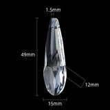 2Pcs 50mm Clear Crystal Prism Pendants Beads Charms Glass Chandelier Crystals