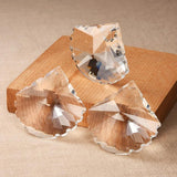 2Pcs 50mm Clear Crystal Prism Pendants Beads Charms Glass Chandelier Crystals