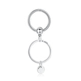 Silver Keychain for European Charms Bracelet