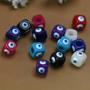 Resin Evil Eye Charm Beads Colorful Eyes For Jewelry Making 5pcs