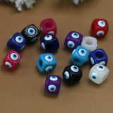 Resin Evil Eye Charm Beads Colorful Eyes For Jewelry Making 5pcs