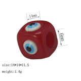 Resin Evil Eye Charm Beads Colorful Eyes For Jewelry Making 5pcs