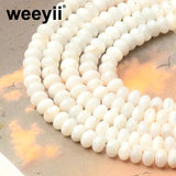 4x6mm Shell Spacer Beads Natural Freshwater Abacus DIY Bracelet Gift