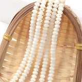 4x6mm Shell Spacer Beads Natural Freshwater Abacus DIY Bracelet Gift
