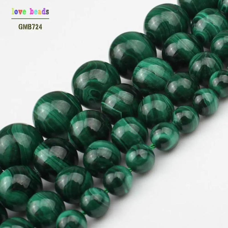 Malachite Beads for Jewelry Making 7.5 Inch Bracelets