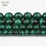Malachite Beads for Jewelry Making 7.5 Inch Bracelets