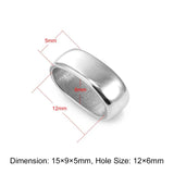 10pcs 316L Stainless Steel Large Hole Spacer Beads for DIY Bracelet