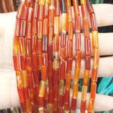 Tiger Eye Green Aventurine Tube Beads 4x13mm Agate Loose DIY Jewelry