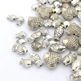 30pcs Tibetan Silver Fish Spacer Charm Beads for DIY Jewelry Making