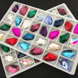 Sew-on Rhinestones AX Glass Crystal 2-Hole Flatback Galactic Sewing Rhinestone