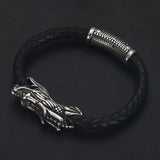 2pcs Stainless Steel Dragon Tube Beads Slider Charm for Men Leather Cords