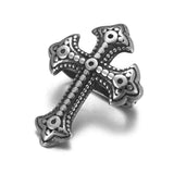 4 Vintage Cross Slide Beads Flat Leather 12*6mm Rope Charms Men Jewelry DIY