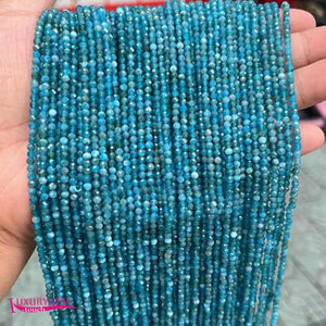 Apatite Stone Loose Beads 2mm 3mm 4mm Faceted Round DIY Jewelry Making Access.