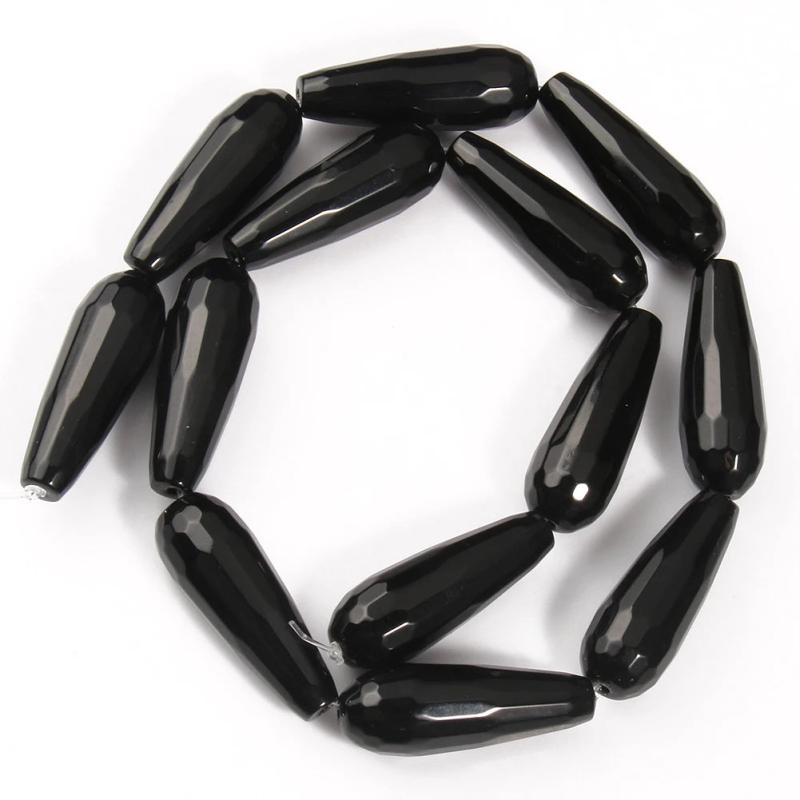 10x30mm Natural Jades Stone Beads Water Drop Shape Loose Spacer Beads 15''