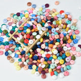 100 PCS Silicone 12MM Lentils Teething Necklace Baby Teether Toy