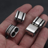 4PCS Stainless Steel Double Hole Beads for 6mm Leather Rope Bracelet DIY