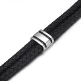 4PCS Stainless Steel Double Hole Beads for 6mm Leather Rope Bracelet DIY