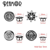 Stainless Steel Anchor Rudder Compass Charms Beads for DIY Bracelet