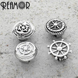 Stainless Steel Anchor Rudder Compass Charms Beads for DIY Bracelet