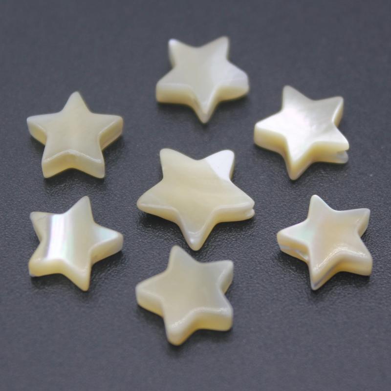 Natural Trochid Shell Star Beads Seawater Mother Of Pearl Jewelry Making