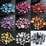 28pc Polymer Clay Flower Beads Charms for DIY Crafts