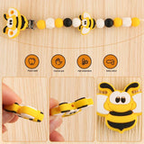 10Pcs Cartoon Bee Silicone Beads Teether Chewable DIY Pacifier