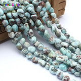 Irregular Larimar Beads 15-inch Natural Stone DIY Bracelet Jewelry Making