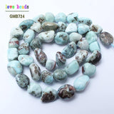 Irregular Larimar Beads 15-inch Natural Stone DIY Bracelet Jewelry Making