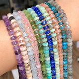 Natural Stone Beads Apatite Lapis Lazuli Quartz Jade Loose Rondelle Disc Beads