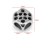 316L Stainless Steel Beads Hexagonal Leather Cord Bracelet