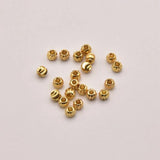 200 Pcs 3mm 18K Brass Gold-Plated Watermelon Beads For Jewelry Making JA0322