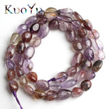 6-8mm Natural Purple Ghost Quartz Beads for Jewelry Making DIY Bracelet