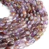 6-8mm Natural Purple Ghost Quartz Beads for Jewelry Making DIY Bracelet