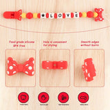 10Pcs Bow Tie Silicone Beads Baby Teether DIY Jewelry Pacifier Chain Accessories