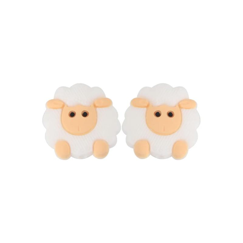 Kovict 10pc Sheep Silicone Teether DIY Nursing Necklace Beads