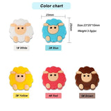 Kovict 10pc Sheep Silicone Teether DIY Nursing Necklace Beads
